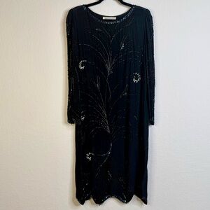 Argenti Notte Vintage Silk Cocktail Dress Womens Sz 12